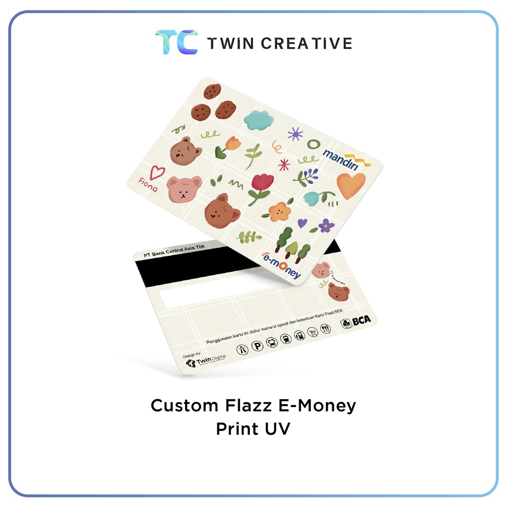 Jual Custom Desain E-Toll Emoney Mandiri Cetak Flazz BCA Print UV - Gen ...