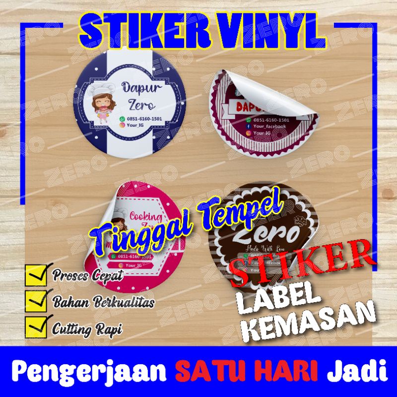 Jual Cetak Stiker Label Vinyl Glossy Sticker Label Kemasan Stiker