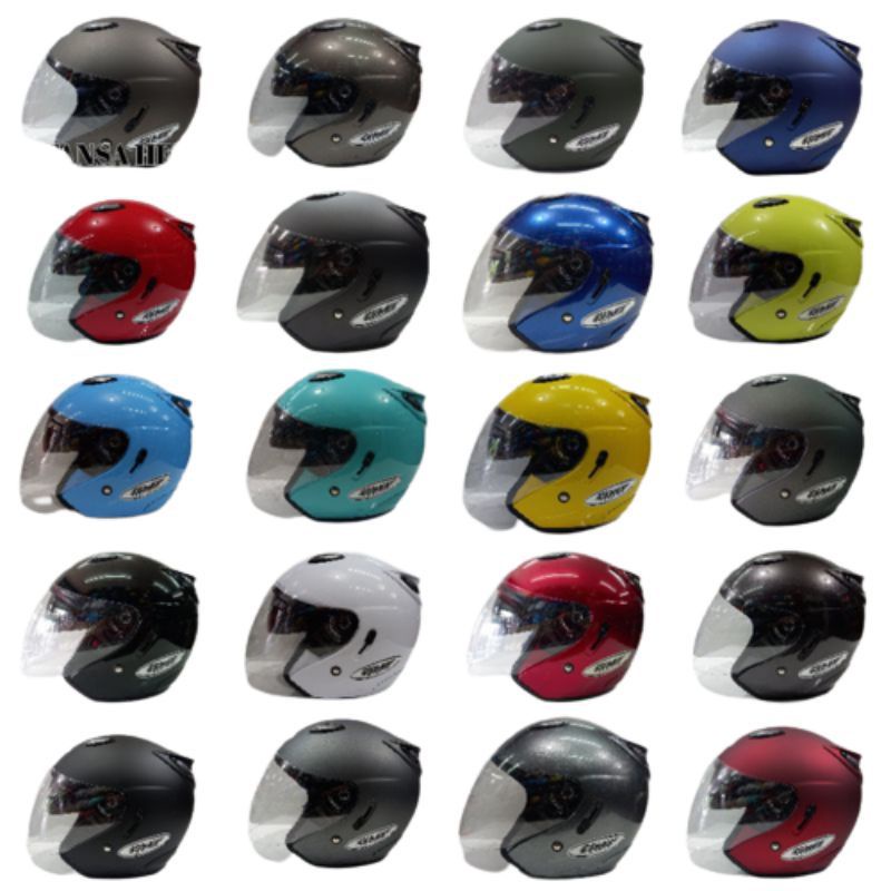 Jual HELM GMT DOUBLE VISOR MURAH SNI PRIA&WANITA UKURAN M L (BISA COD