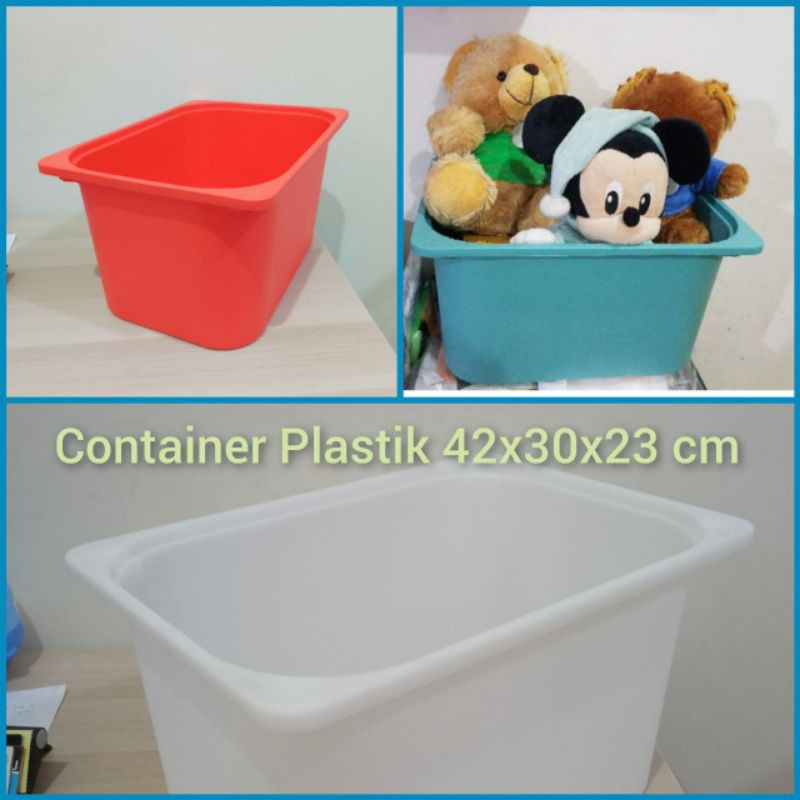 Jual Container Plastik 42x30x23cm Wadah Tempat Penyimpanan Plastik ...