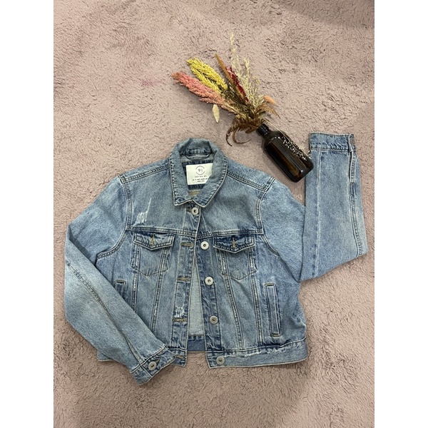 Jual Preloved Jaket Jeans Jaket Denim Cotton On Shopee Indonesia