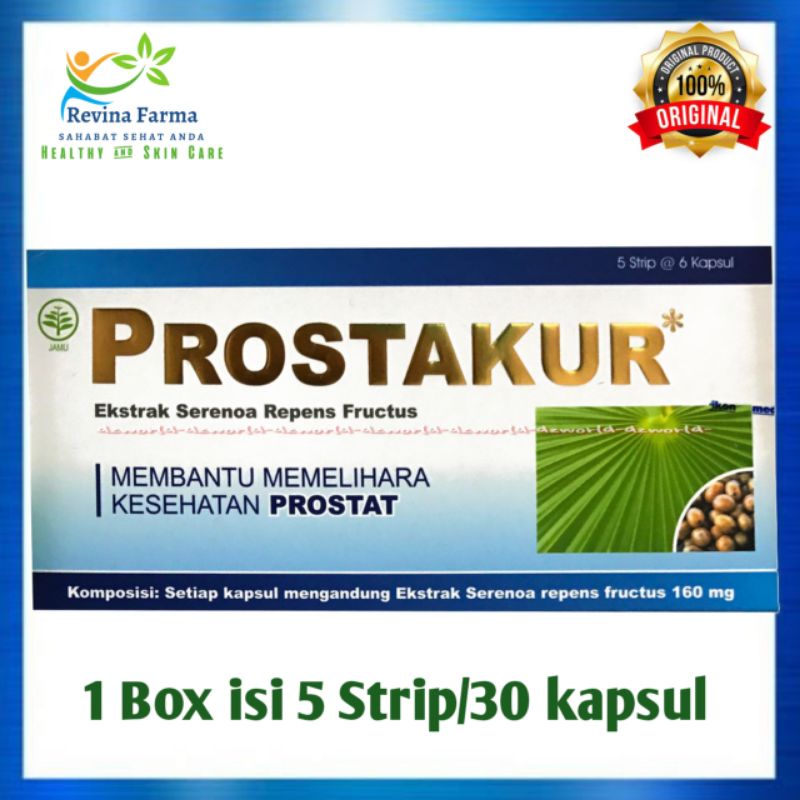 Jual Prostakur 1 Box Isi 5 Strip 30 Kapsul Obat Herbal Untuk Prostat