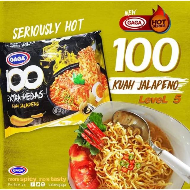 Jual Mie Gaga Kuah Jalapeno Extra Pedas Level 5 Berat 75gr Shopee