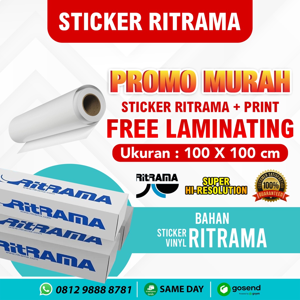 Jual Print Sticker Ritrama FREE Laminating Shopee Indonesia
