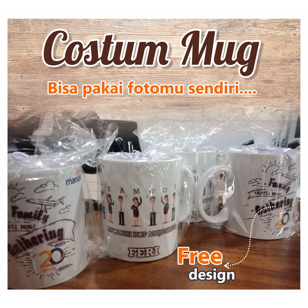Jual Souvenir Mug Custom satuan ( souvenir kantor, Souvenir pernikahan