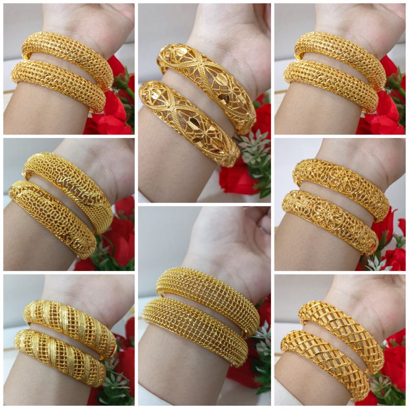 Jual Gelang Dubai Lapis Emas 24 K Harga Satuan Shopee Indonesia