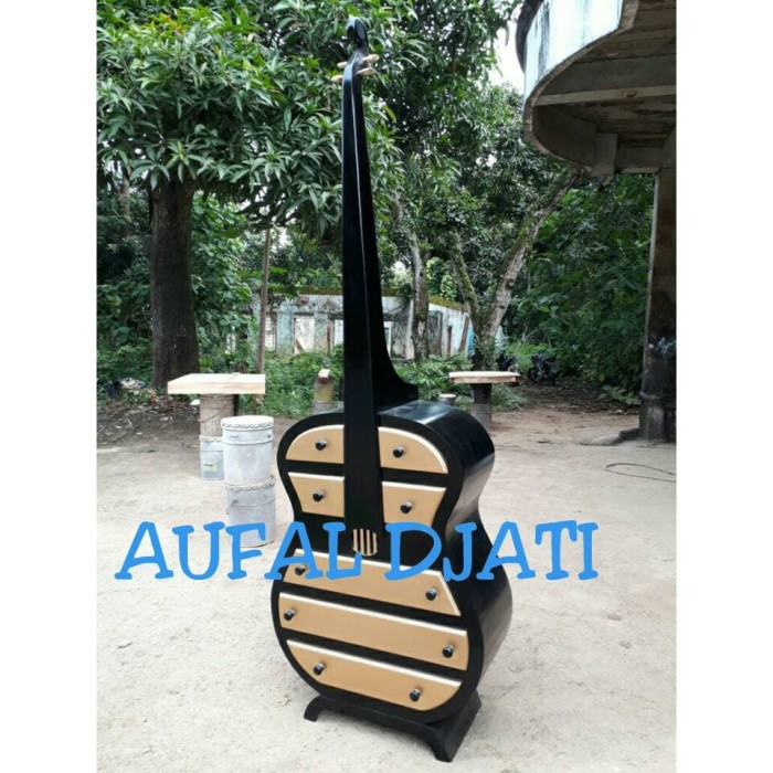 Jual bufet drawer nakas laci pajangan model gitar spanyol top jati
