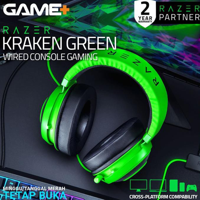 Jual Razer Kraken Green MultiPlatform Wired Gaming Headset Shopee