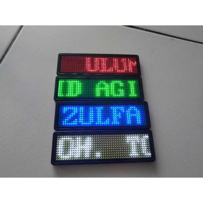 Jual Running Text Name Tag | Shopee Indonesia