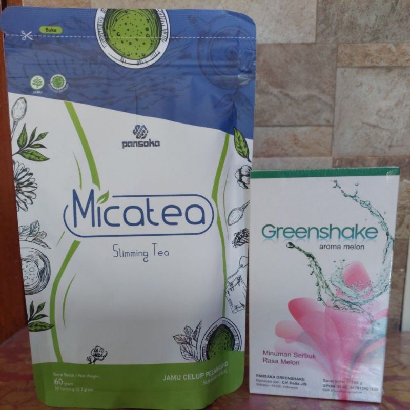 Jual PAKET PELANGSING MICATEA MIX GREENSHAKE OBAT DIET HERBAL PERUT ...