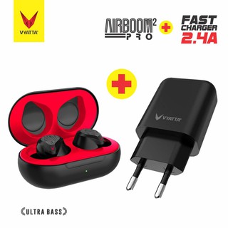 VYATTA AIRBOOM PRO 2 TWS BLUETOOTH EARPHONE ENC 32 Hours Playing Time 14 in 1 Touch Sensor