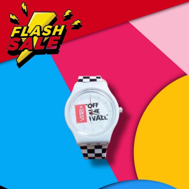 JAM TANGAN VANS 2014 CHRISTMAS GIFT CHECKERBOARD BLACK WHITE ORIGINAL 100