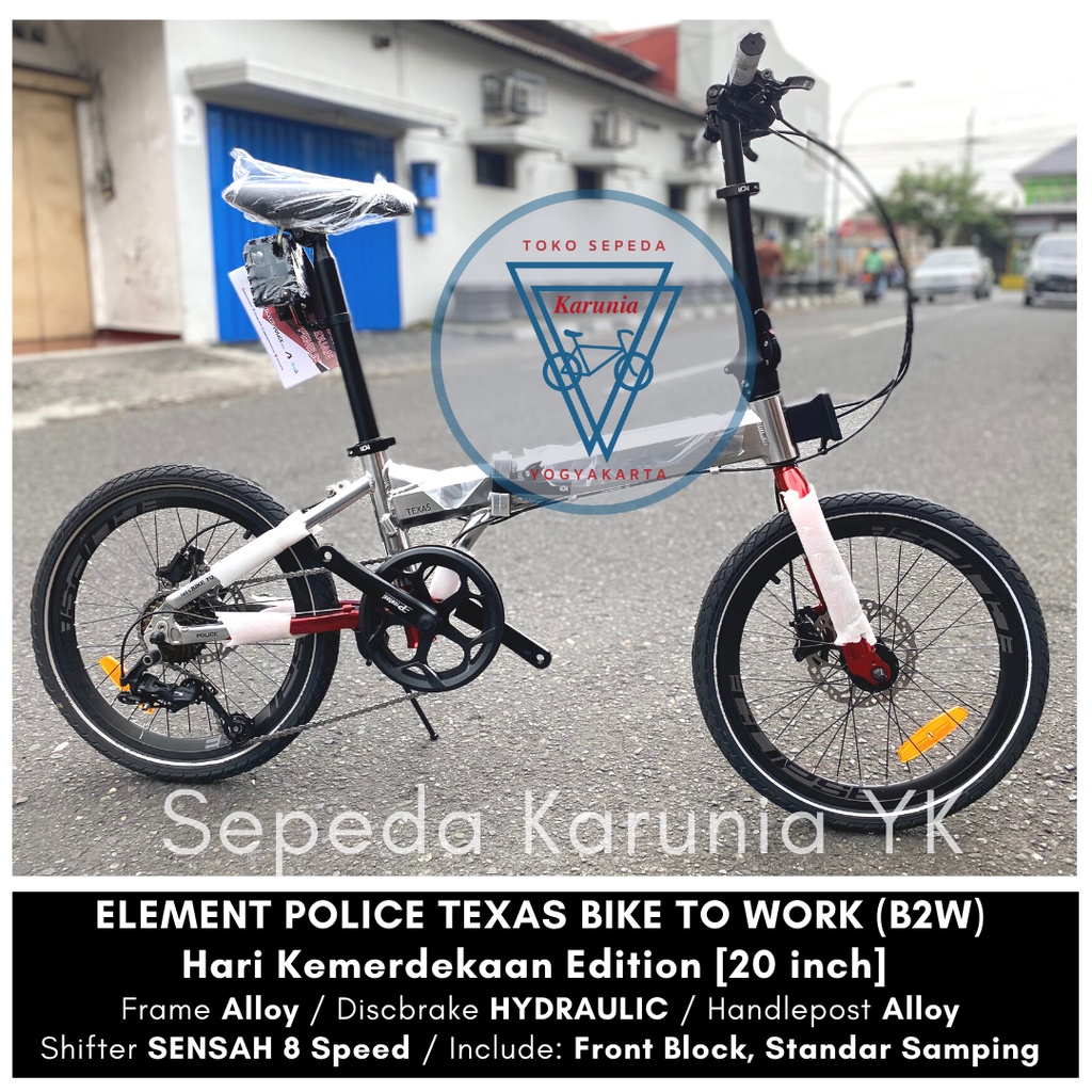 Jual Element Police Texas B2W Sepeda Lipat 20 inch Bike to Work