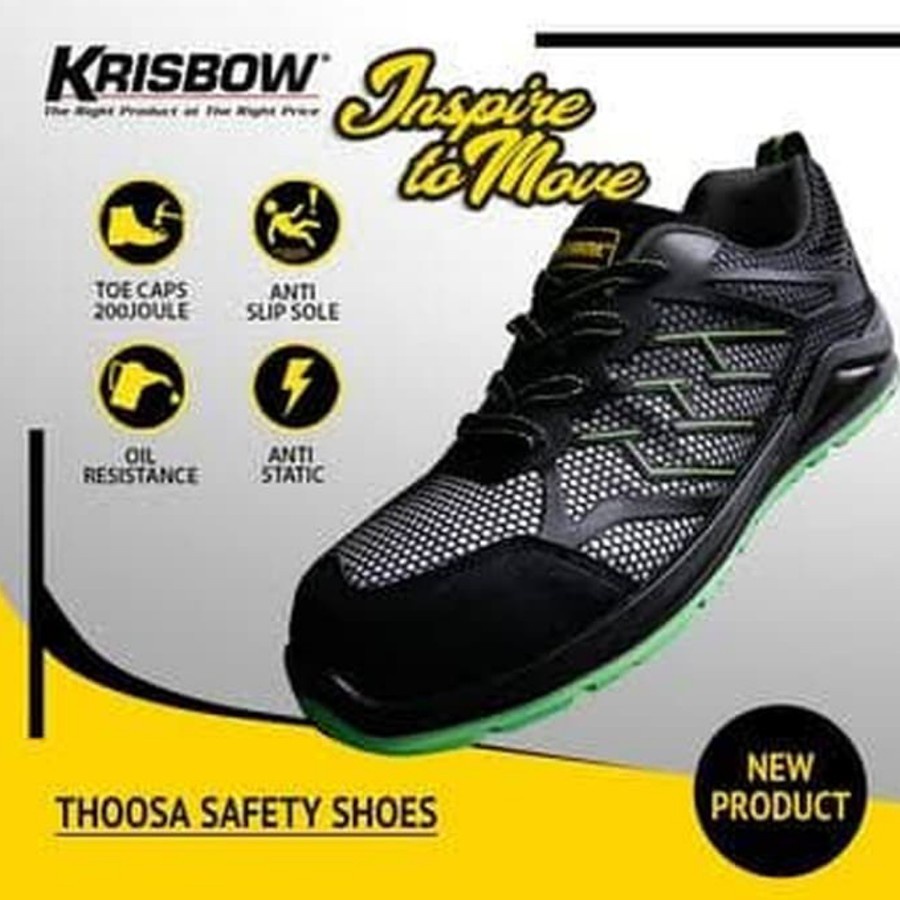 Jual Safety Shoes Krisbow Casual Thoosa Sepatu Safety Krisbow Thoosa Green Shopee Indonesia 5675