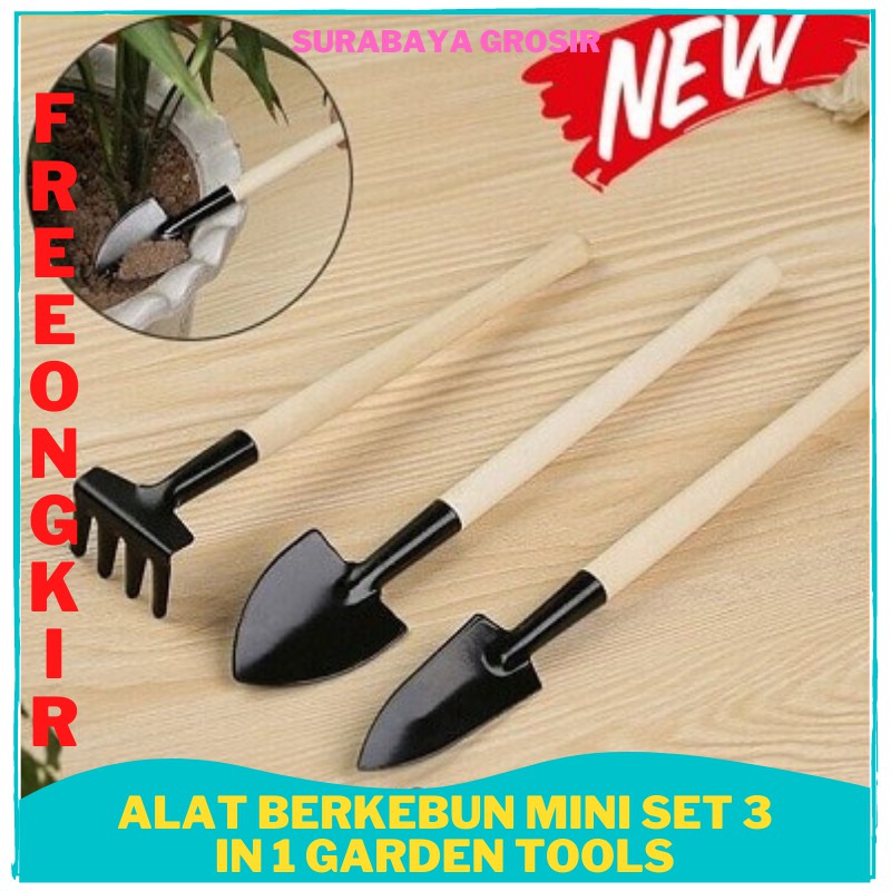 Jual Alat Berkebun Bercocok Mini Set 3 In 1 Garden Tools Sekop Taman