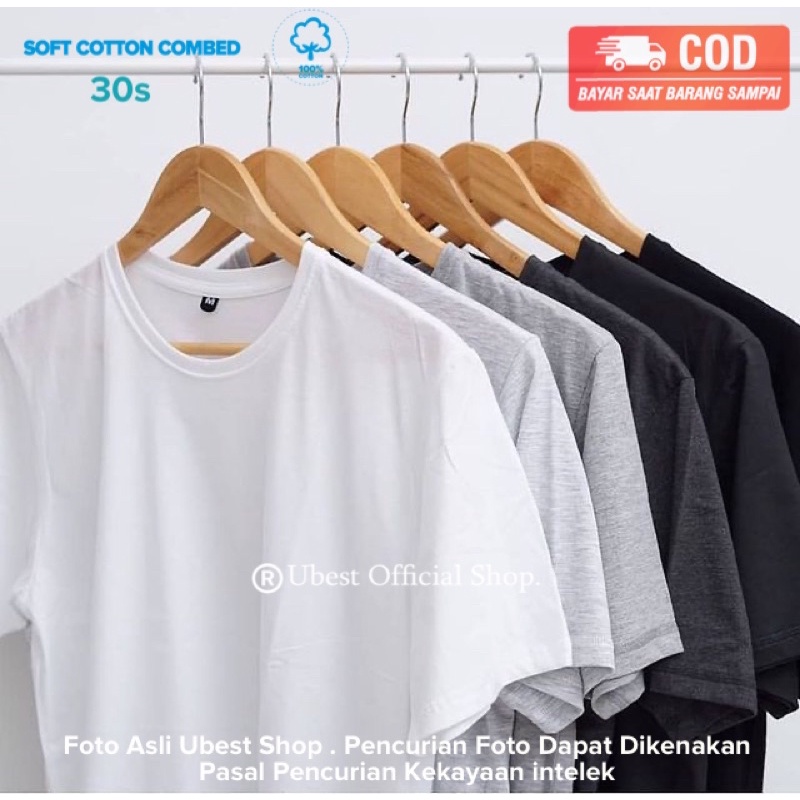 Jual Kaos Polos Katun Combed S Kaos Polos Pria Kaos Polos Shopee Indonesia