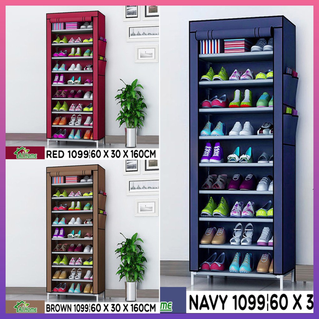 Jual Rak Sepatu Kain MultiFungsi 10 SUSUN 9 Rangka Minimalisrak Markas ...