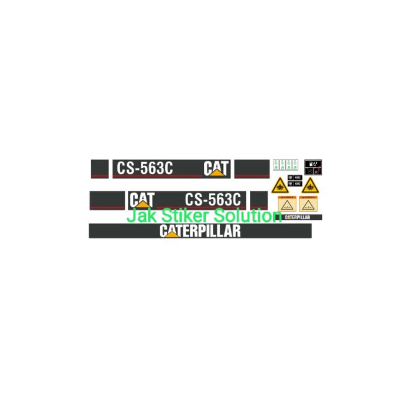 Jual Stiker Vibro Compactor Cat CS56-3C Sticker Alat Berat | Shopee ...