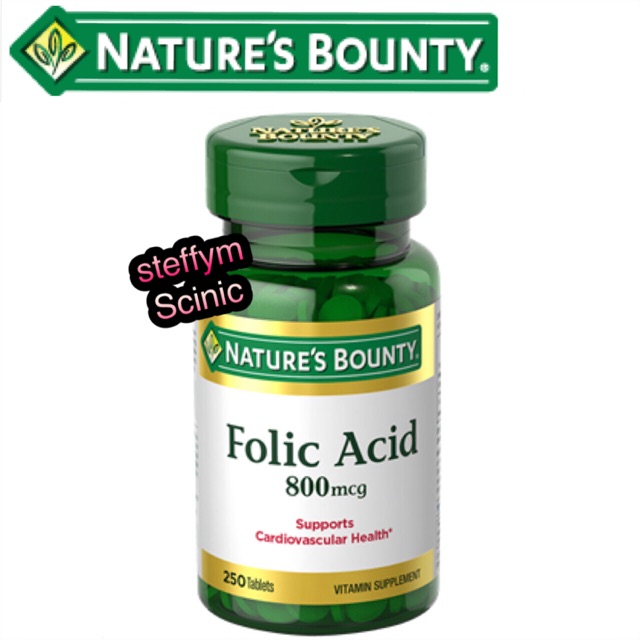 Jual Natures Bounty Folic Acid 800 Mcg 250 Tablets Natures Bounty