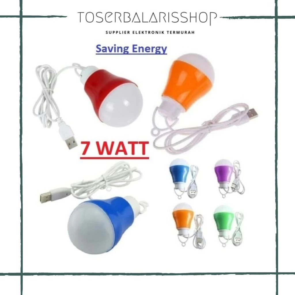 LAMPU Bohlam LED USB 7WATT / Bohlam USB 7WATT / LAMPU Bohlam 7W / Bohlam USB 7W | AutoStock