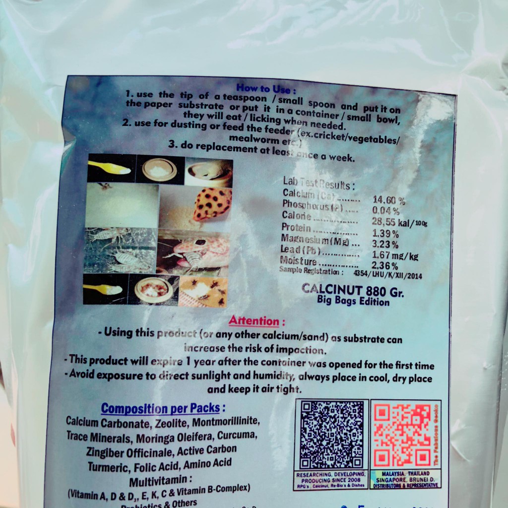 Jual CALCINUT 550 Grams Kalsium Reptile dan Hewan | Shopee Indonesia