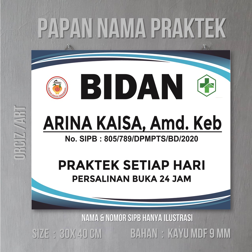 Jual Custom Papan Nama Jam Praktek Bidan Dokter Apoteker Kayu Ukuran X Cm Shopee Indonesia