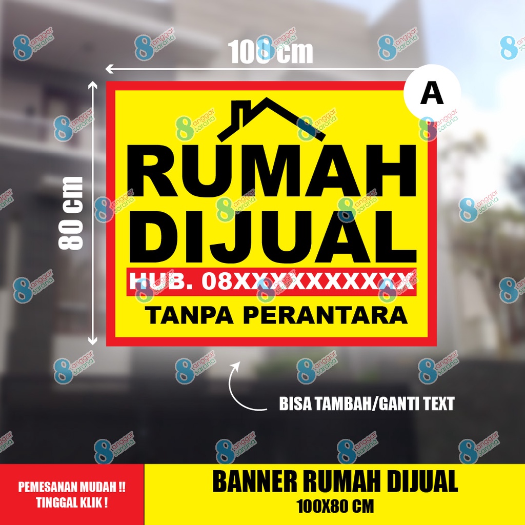 Jual Banner Spanduk Rumah Dijual / Rumah Disewakan / Rumah Dikontrakan ...