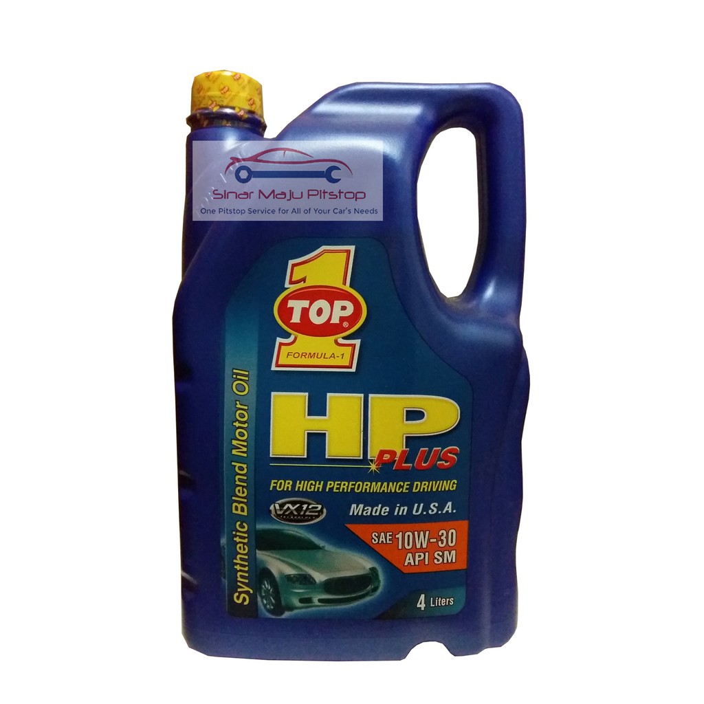 Jual Pelumas Oli Mesin Mobil Bensin TOP 1 HP PLUS 10W-30 SYNTHETIC 4 ...