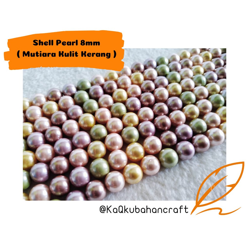 Jual MUTIARA SHELL / MUTIARA KULIT KERANG 8MM 10MM | Shopee Indonesia
