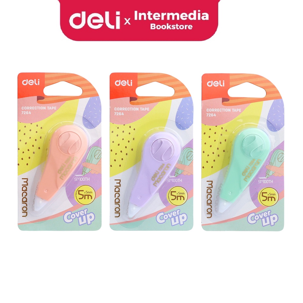 Jual Deli E7264 Correction Tape/Tipe X kertas 5mm*5m cepat kering ...
