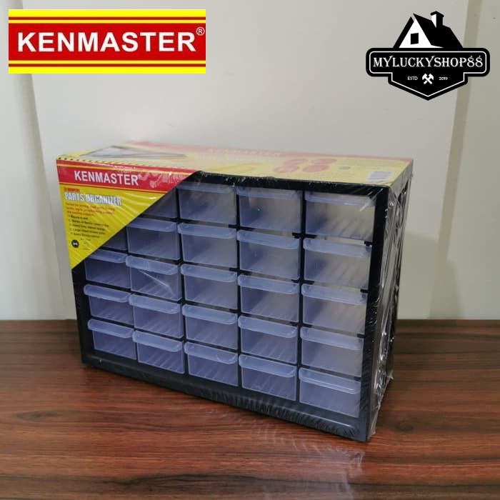 Jual Kenmaster Rak Drawer Kotak Susun 25 Slot - Part Organizer | Shopee ...