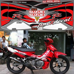 Jual Stripping Satria 120 R Lumba MO (Merah Hitam) | Shopee Indonesia