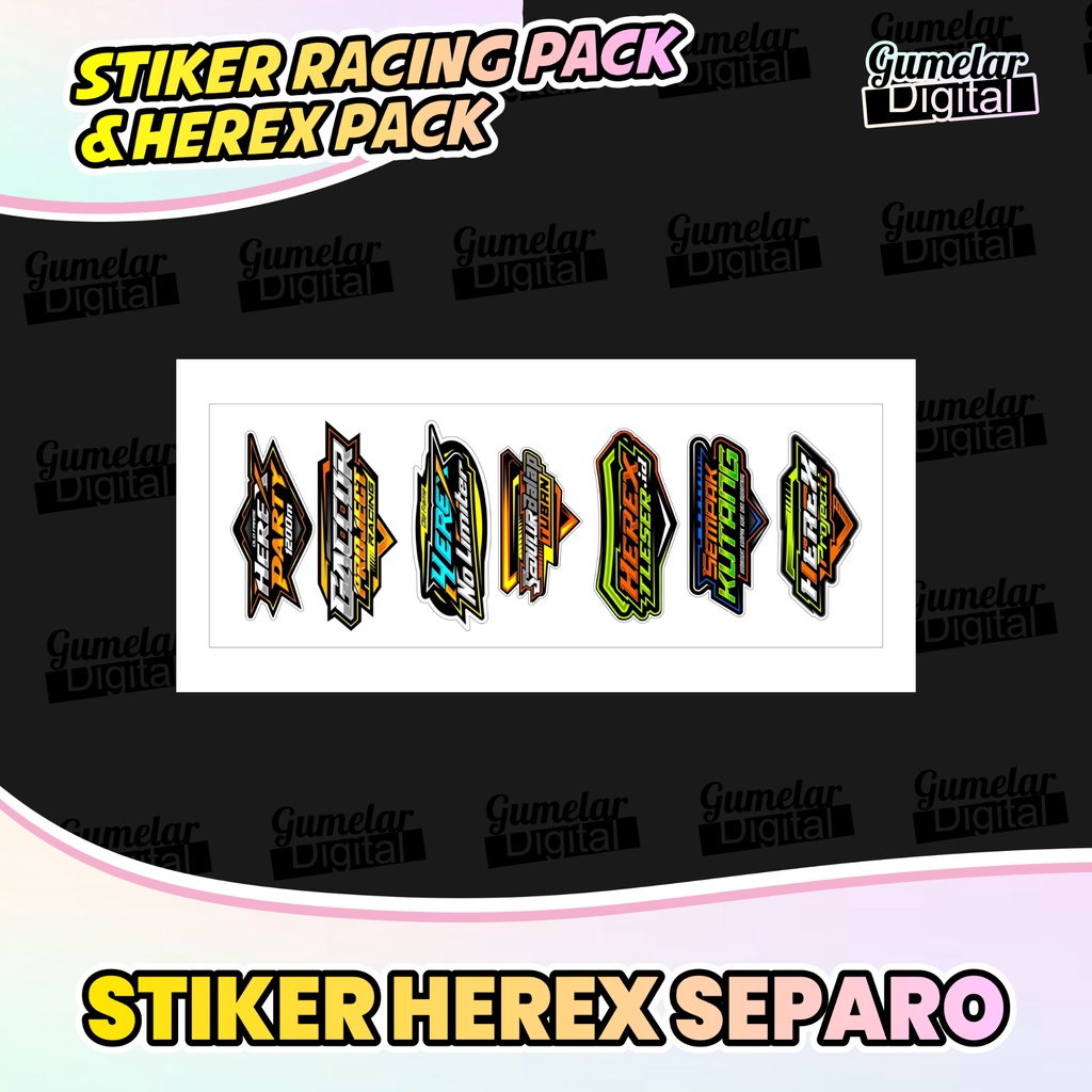 Jual Stiker Pack Racing Stiker Herex Rcb Gl Cepek Shopee Indonesia