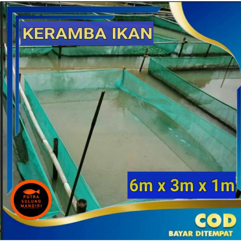 Jual K Keramba Hapa Jaring Apung Ikan Lele X X Siap Pakai Kasa Hijau Plus Tali Pengikat