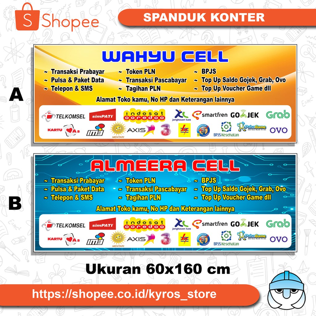 Jual Spanduk Konter Hp Banner Murah Shopee Indonesia