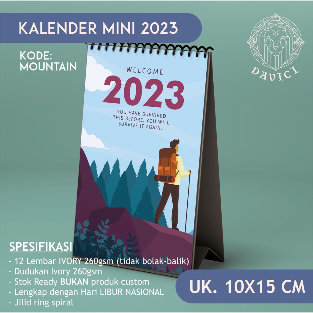 Jual Kalender Meja Aesthetic 2023 | Kalender Mini 2023 | Kalender Lucu ...