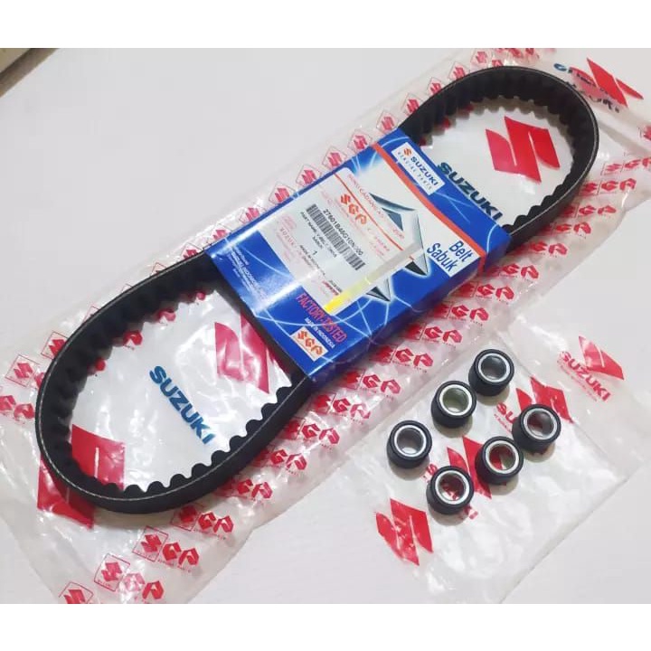 Jual vanbelt+roller Suzuki spin 125 ski Drive ski wave | Shopee Indonesia