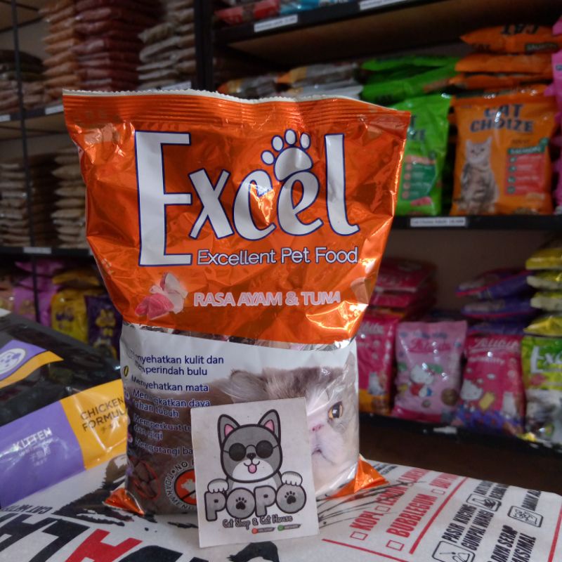 Jual pakan makanan kucing excel segitiga 500gr | Shopee Indonesia