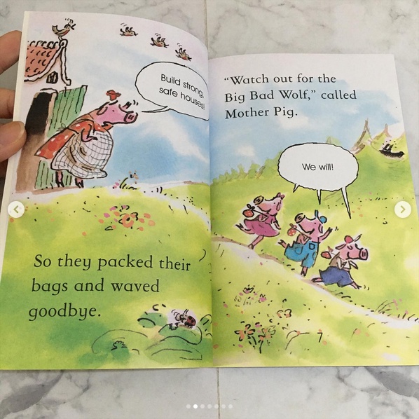 Jual the three little pigs tiga babi kecil usborne reprint buku cerita ...