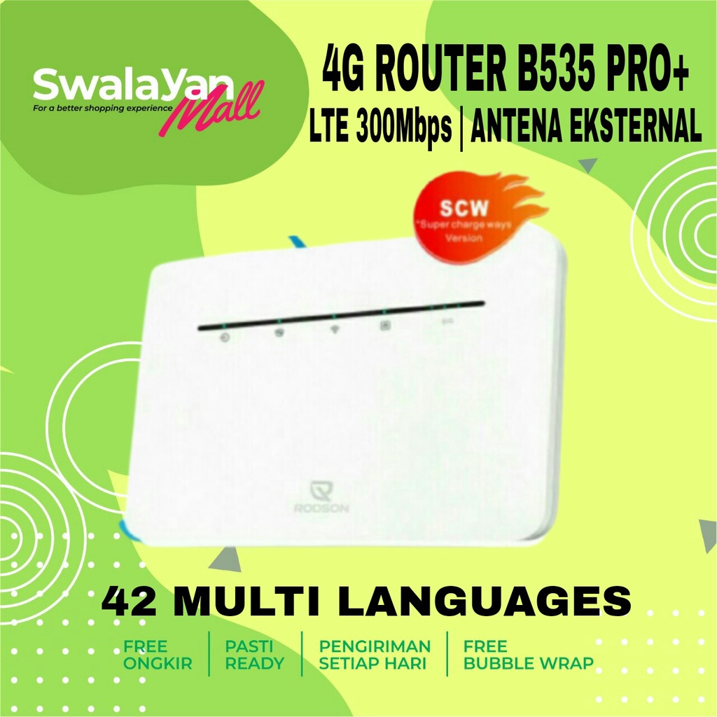 Jual Rodson Router 4G B535 Pro+ 300Mbps Free Antena Unlock Baterai ...