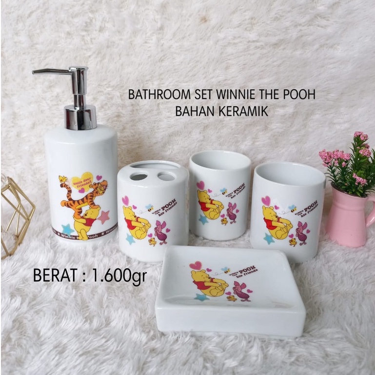 Jual BATHROOM SET WINNIE THE POOH / BATHROOM SET POOH / BATHROOM WINNIE
