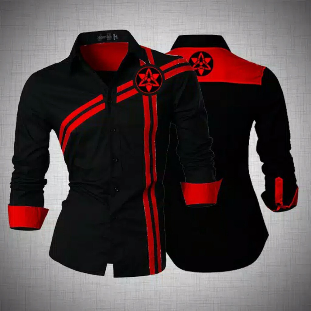 Jual Kemeja Anime Sharinggan Sasuke - Kemeja anime - Kemeja Keren