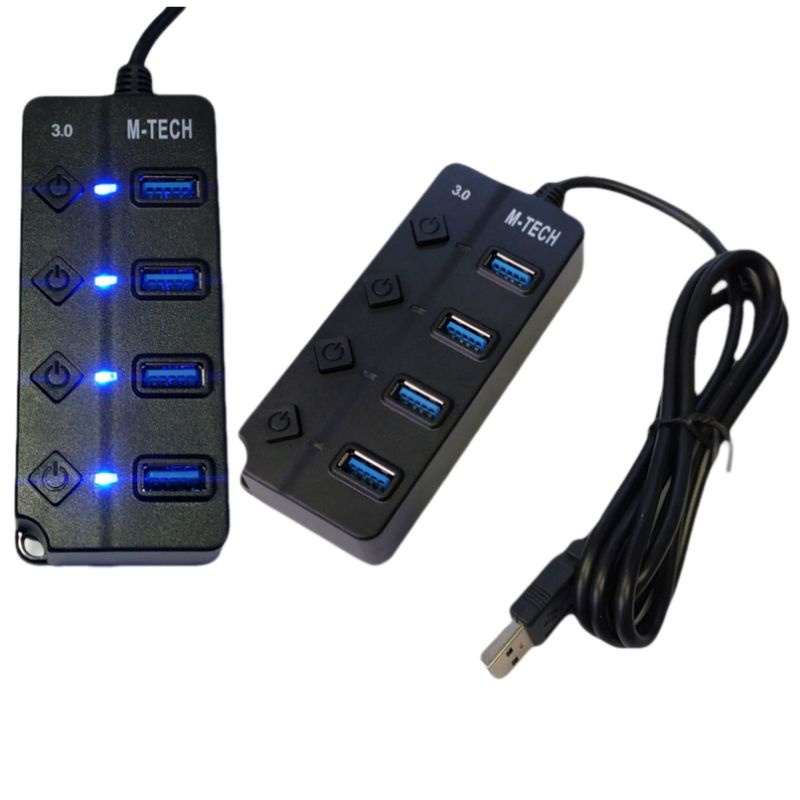 Jual Usb Hub 4 Port 3.0 With Saklar On/Of M-Tech MT-UH3 | Shopee Indonesia