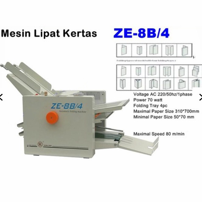 Jual Mesin Lipat Kertas Otomatis / Automatic Paper Folding Machine ZE