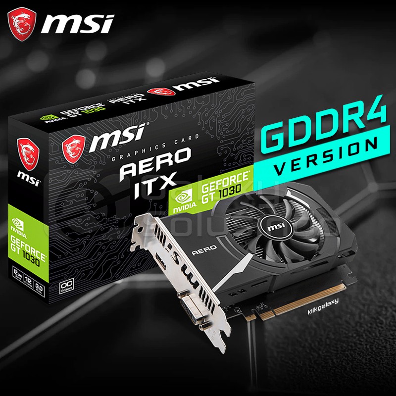 Jual MSI GeForce GT 1030 AERO ITX 2GD4 2GB GDDR4 OC - GT1030 DDR4 VGA ...