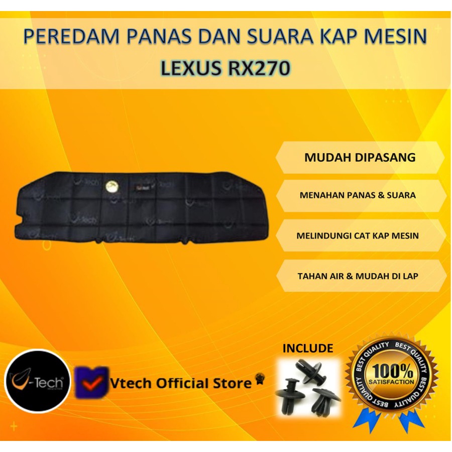 Jual VTECH Peredam Panas dan Suara Kap Mesin Lexus RX270 | Shopee Indonesia