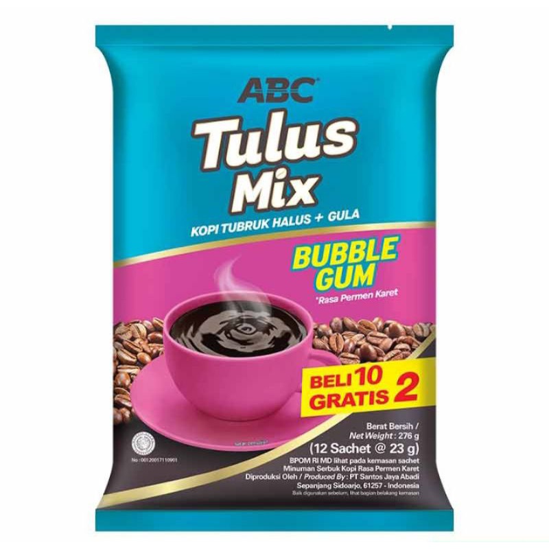 Jual Kopi ABC Tulus Mix Kopi Tubruk Halus Gula Rasa Permen Karet Bubble ...
