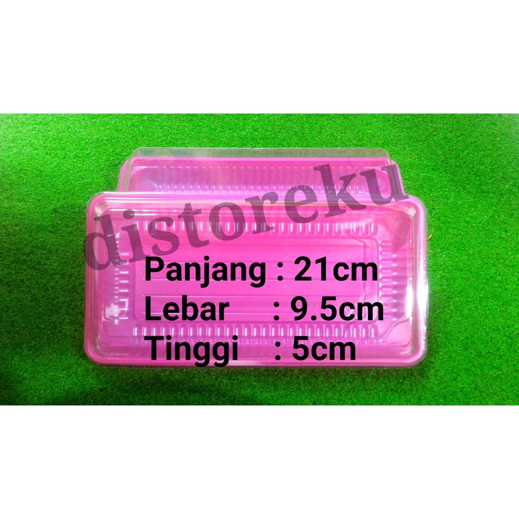 Jual 10pcs Mika Brownies Pink Tanggung Mika Kotak Kue Nasi Lunch Box