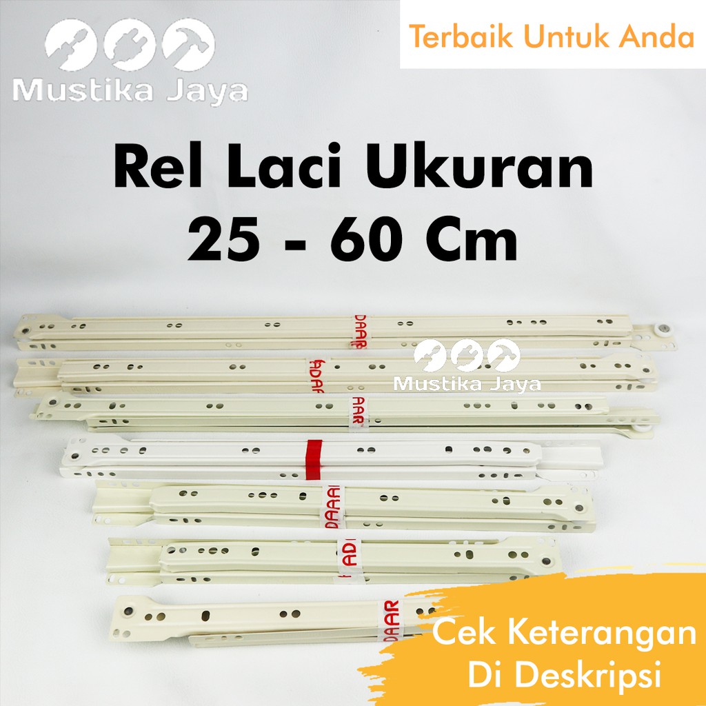Jual Rel Laci Adaar 25cm Rel Laci Roda Biasa Besi Putih Kuat Murah ...