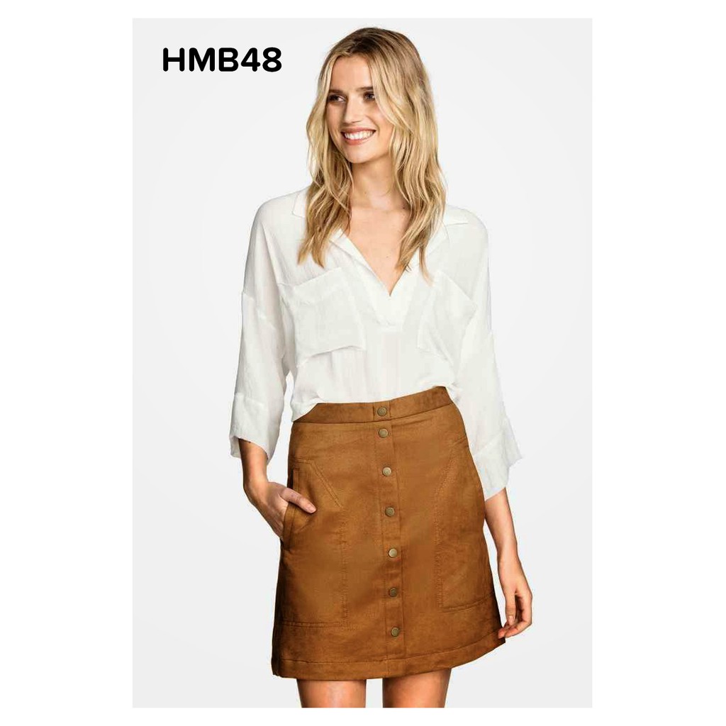 Brown suede skirt outlet h&m